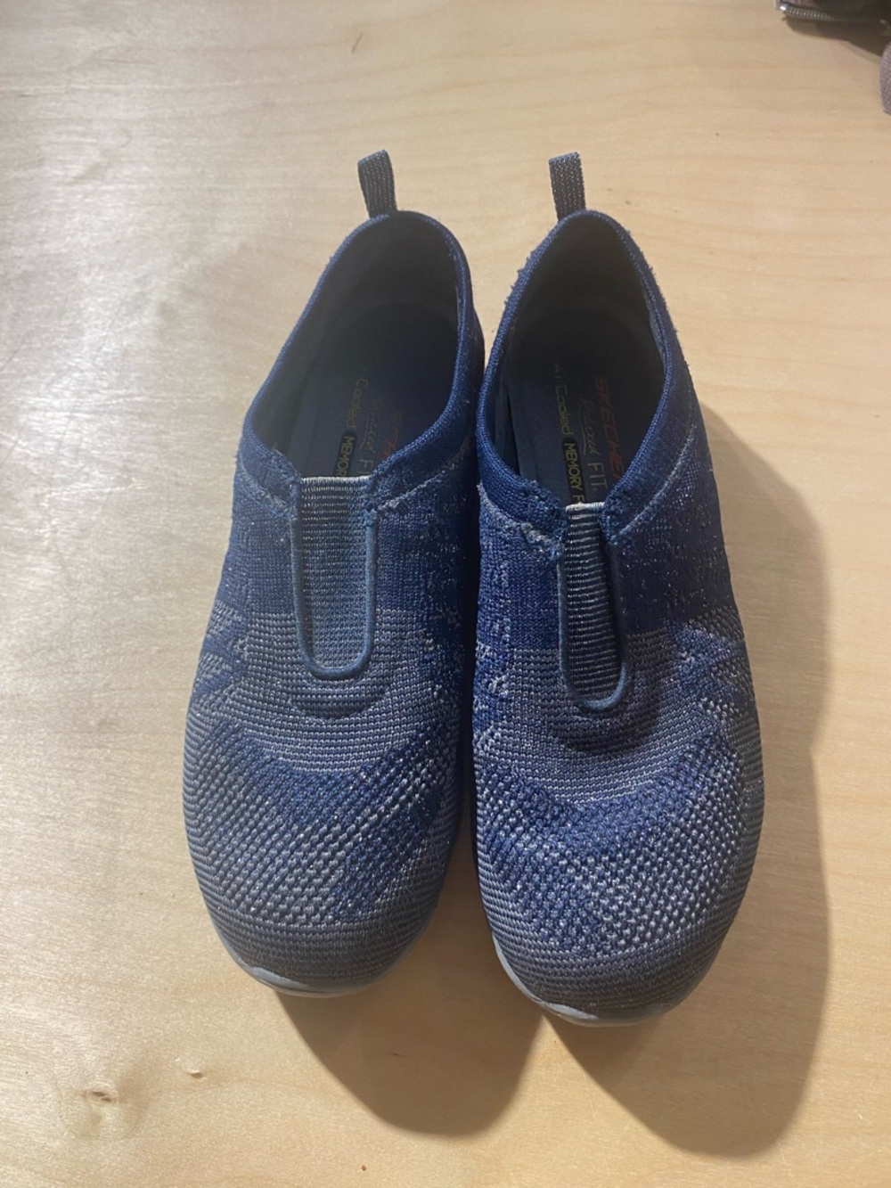 Skechers Navy Blue Slip-On Knit Sneakers 7 (Box 1) - Picture 13 of 13
